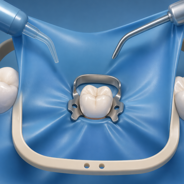 Коффердам: зачем врач надевает на зуб резиновую штору
